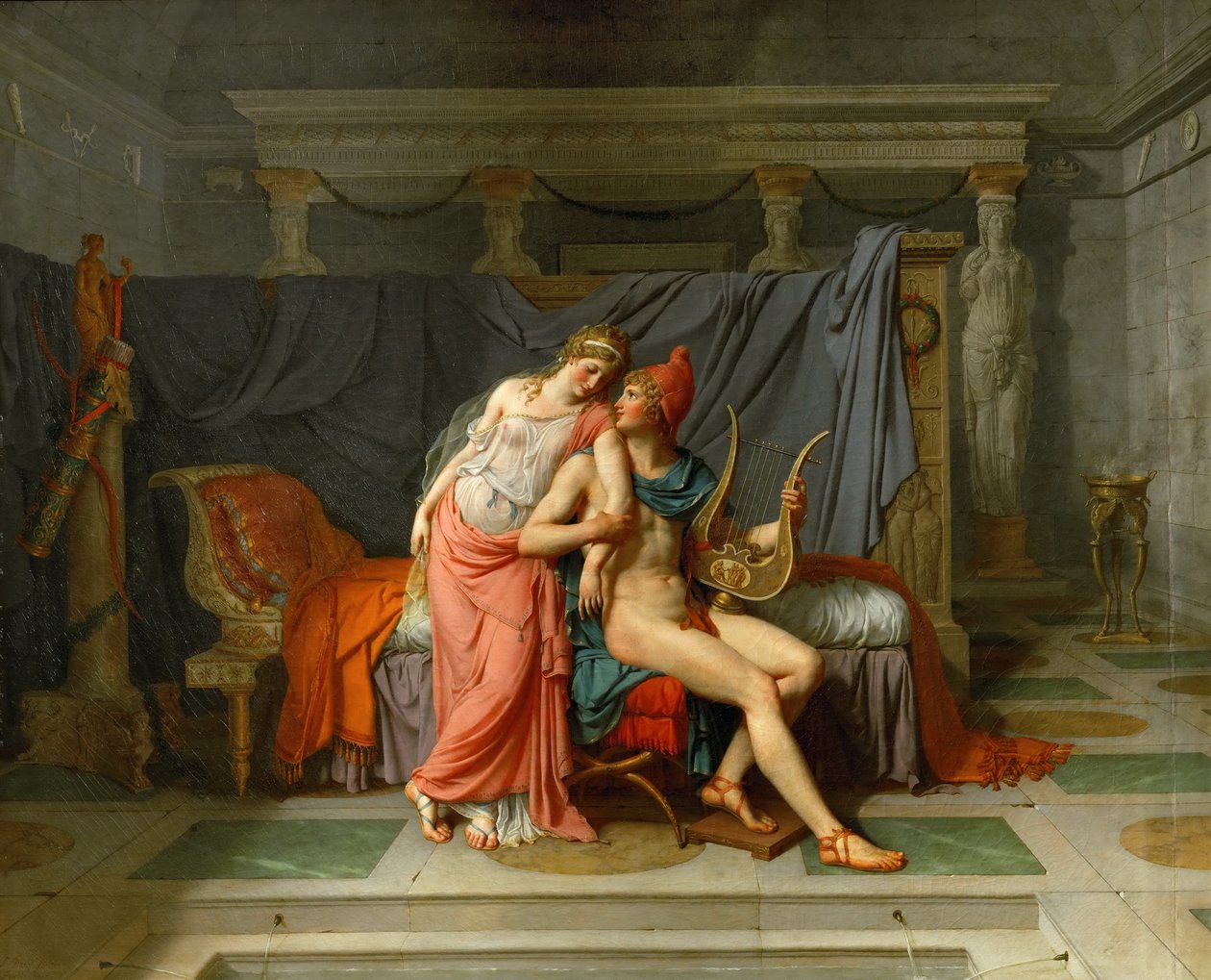 Die Lieben von Helena und Paris von Jacques Louis David