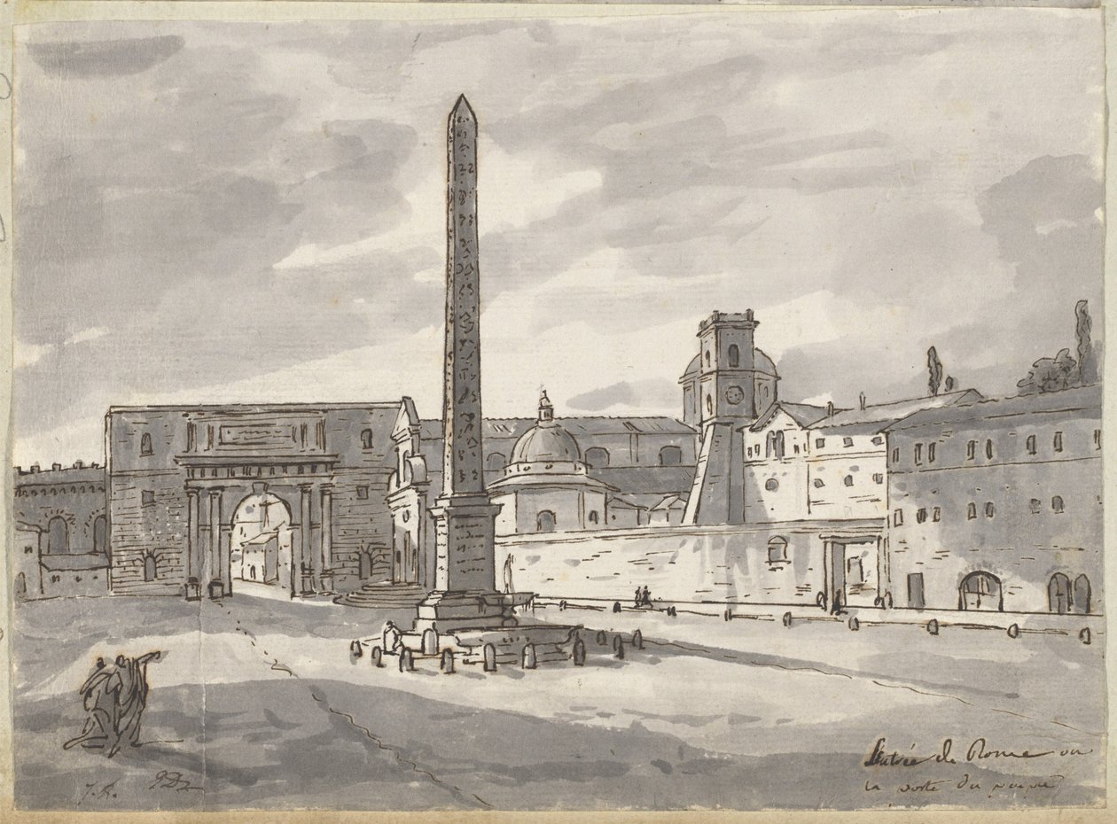 Die Piazza del Popolo von Jacques Louis David