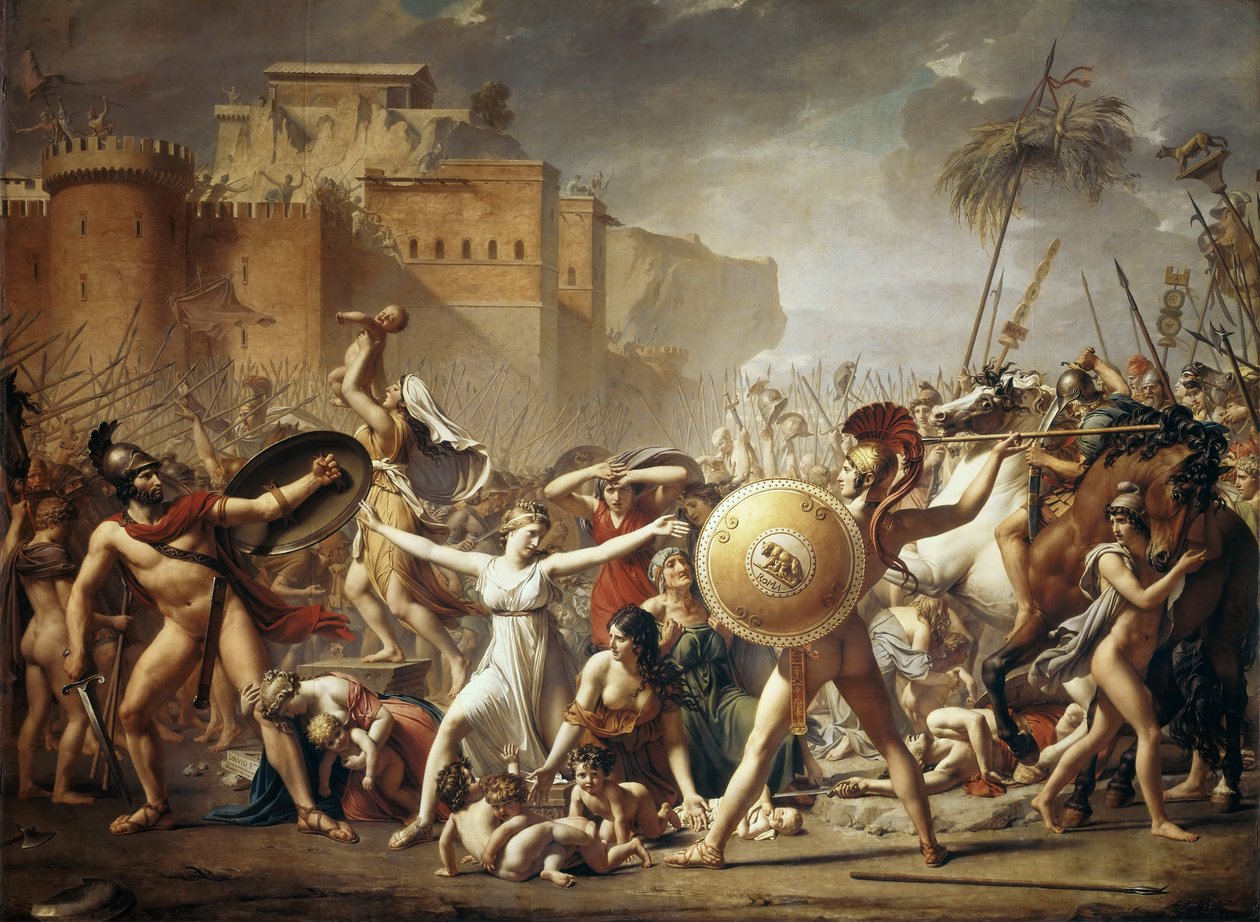 Der Raub der Sabinerinnen von Jacques Louis David
