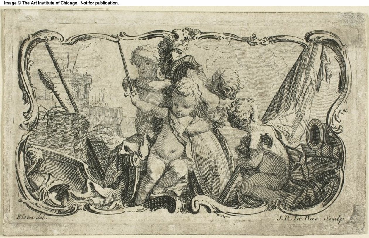 Putti im Krieg von Jacques Philippe Le Bas