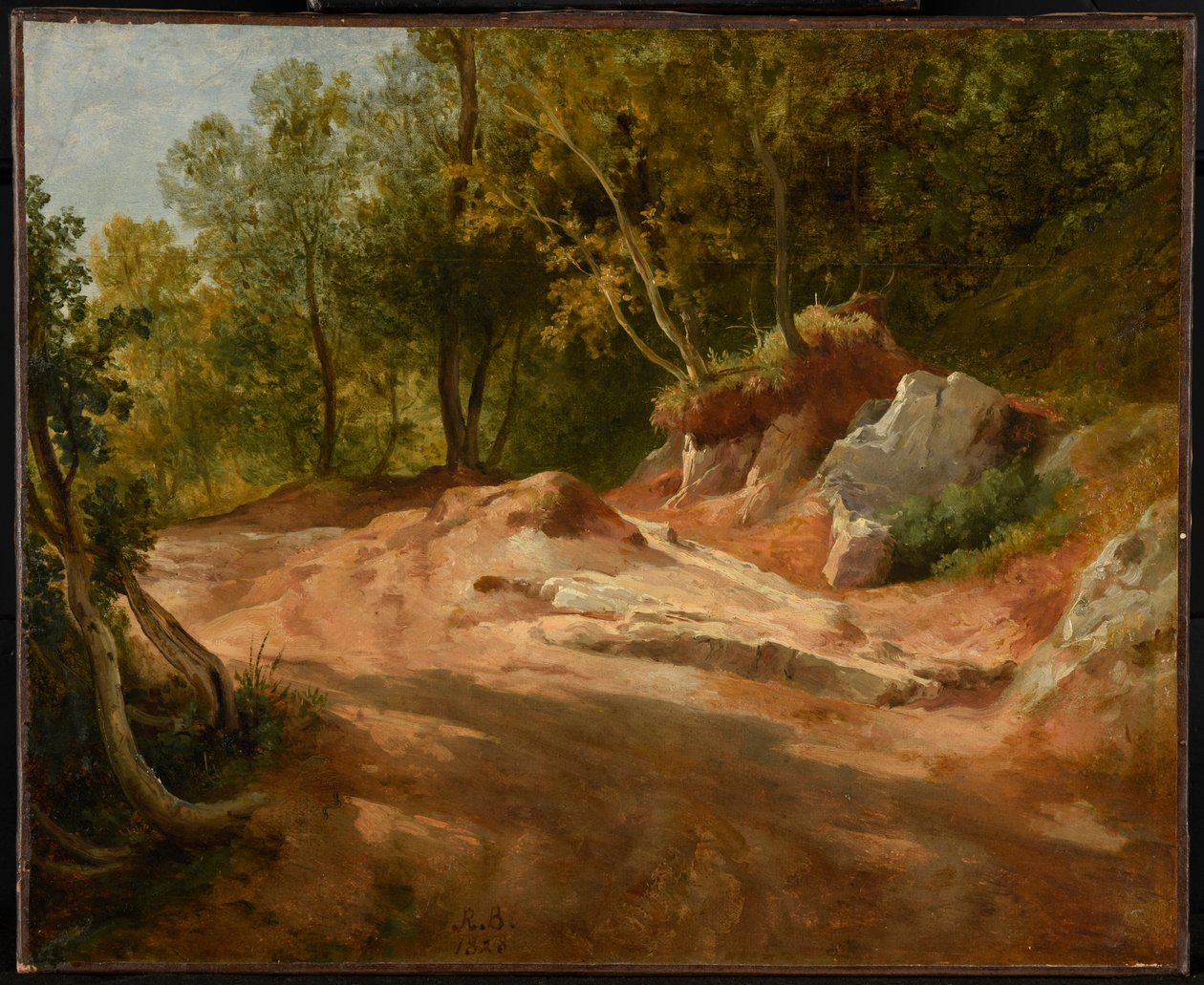 Felsen im Wald von Jacques Raymond Brascassat