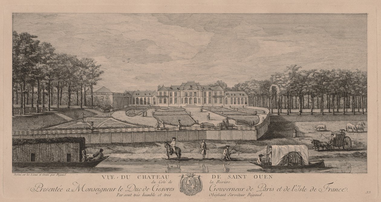 Das Schloss von Saint Ouen von Jacques Rigaud