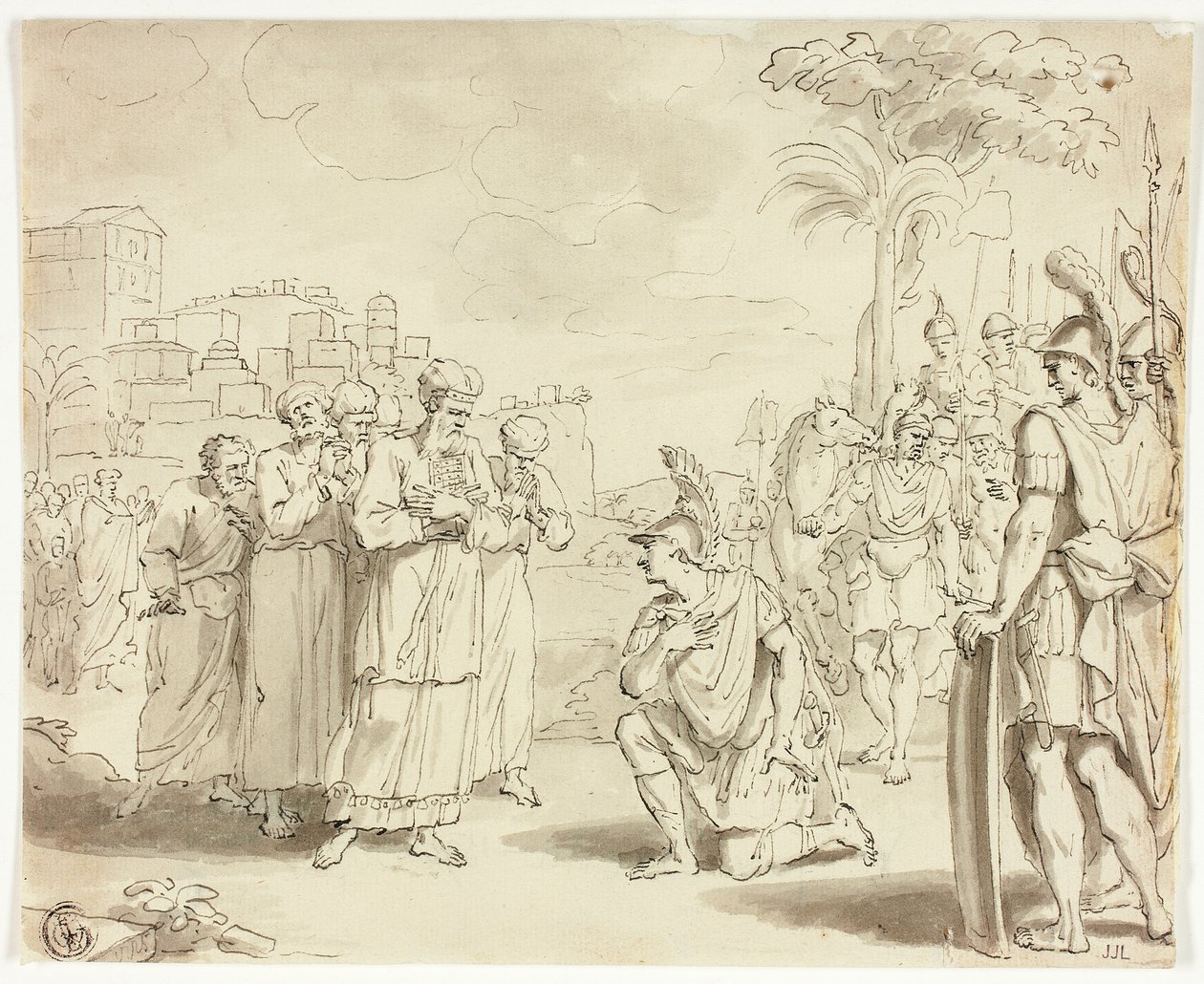 Alexander vor dem Hohepriester von Jacques Stella