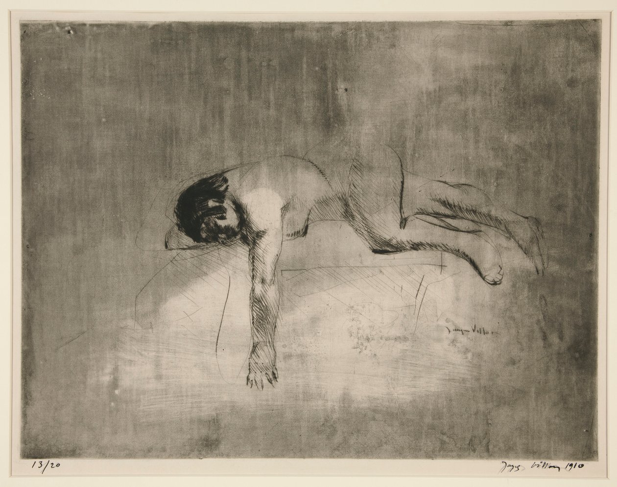 Nu couché (Liegender Akt) von Jacques Villon