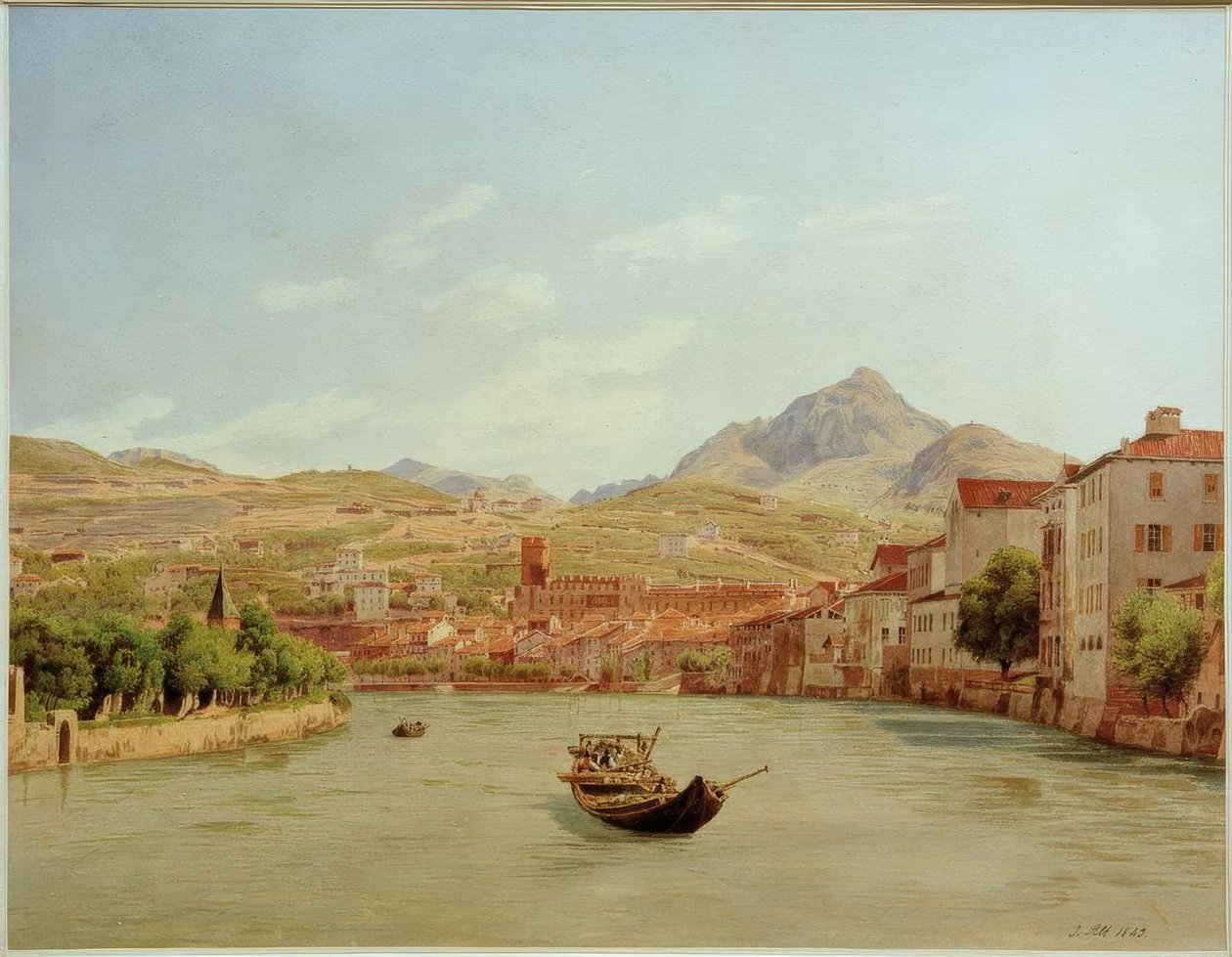 Trient von der Etschbrücke von Jakob Alt