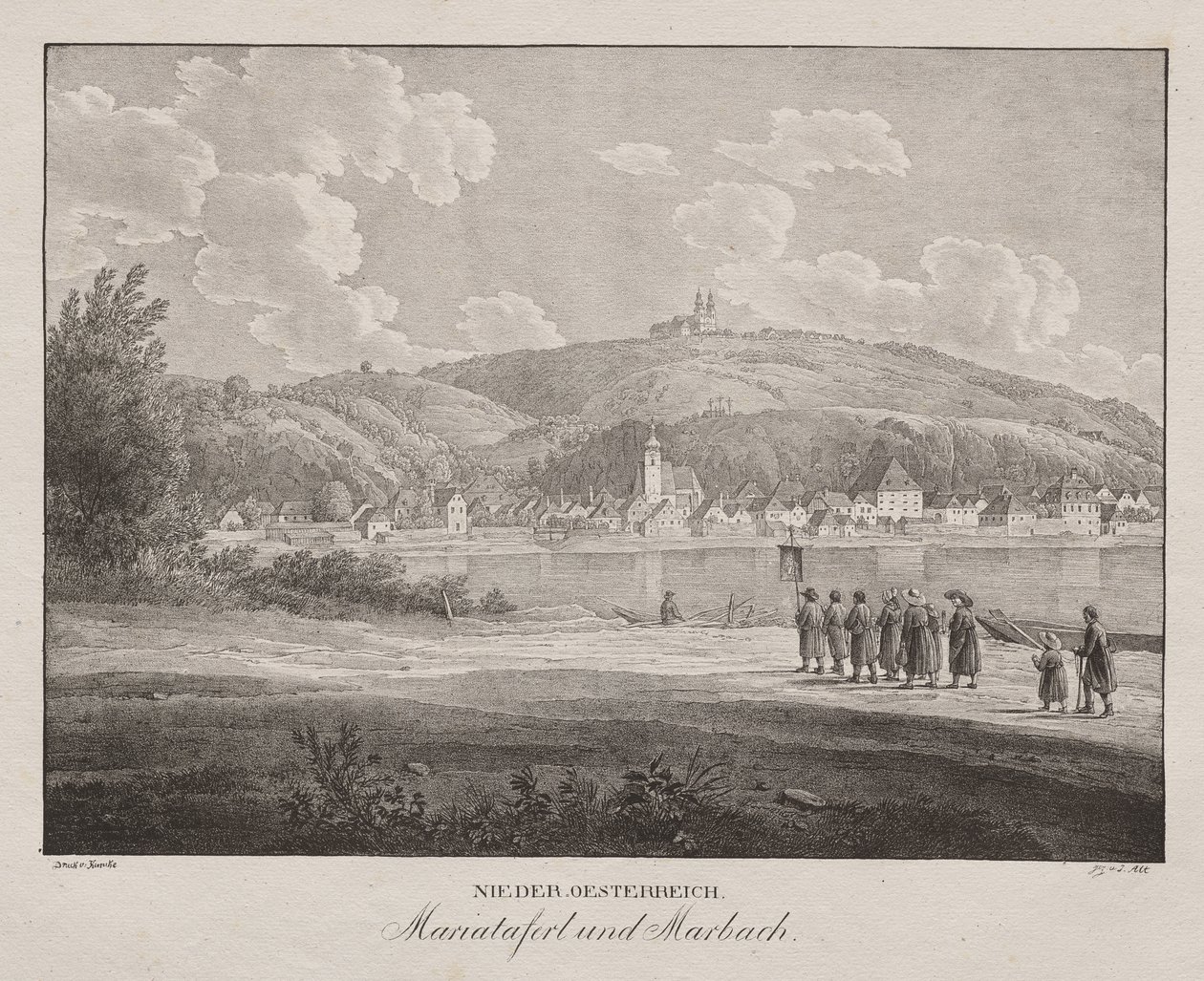 Niederösterreich, Mariataferl und Marbach von Jakob Alt