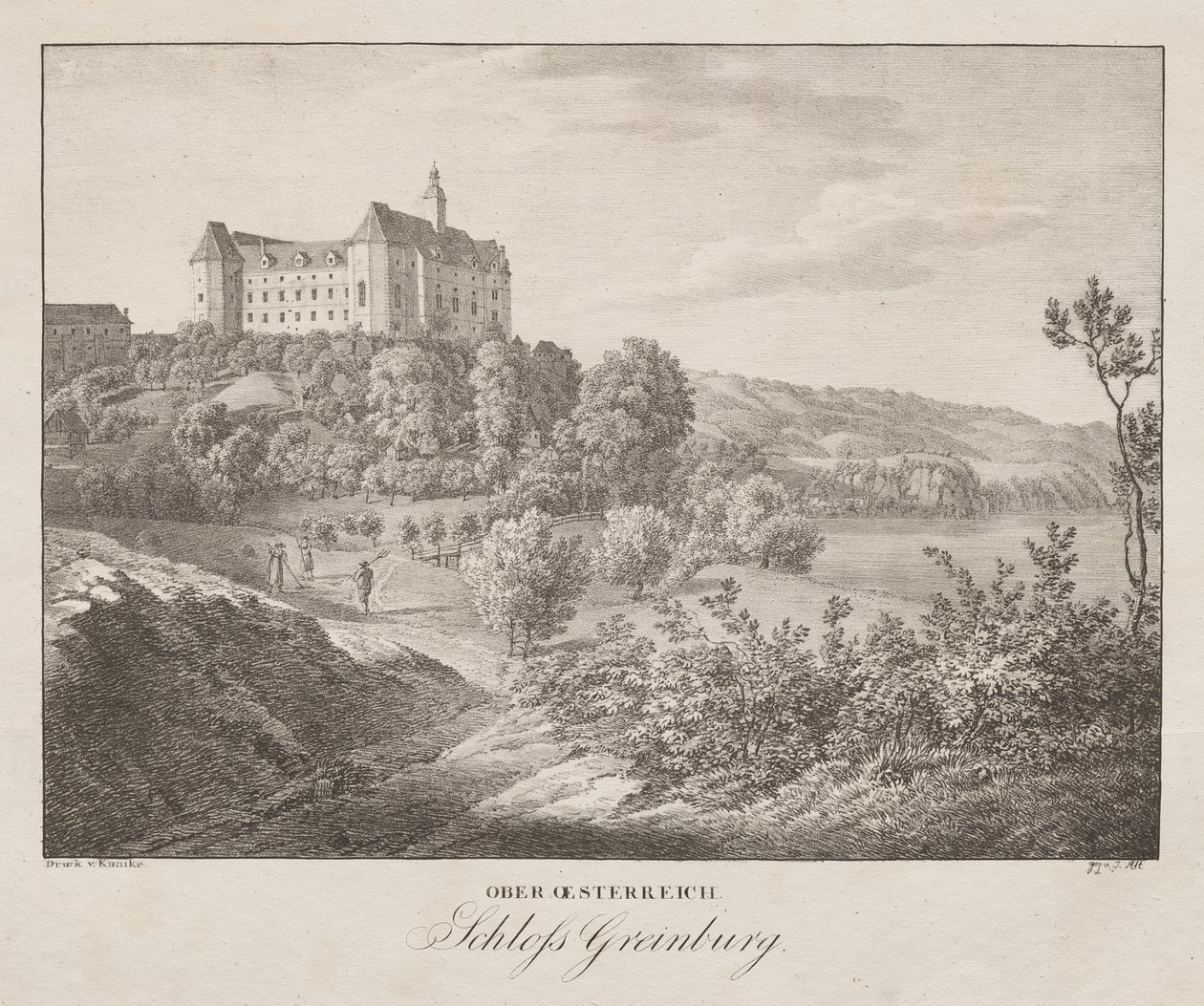 Oberösterreich, Schloss Greinburg von Jakob Alt