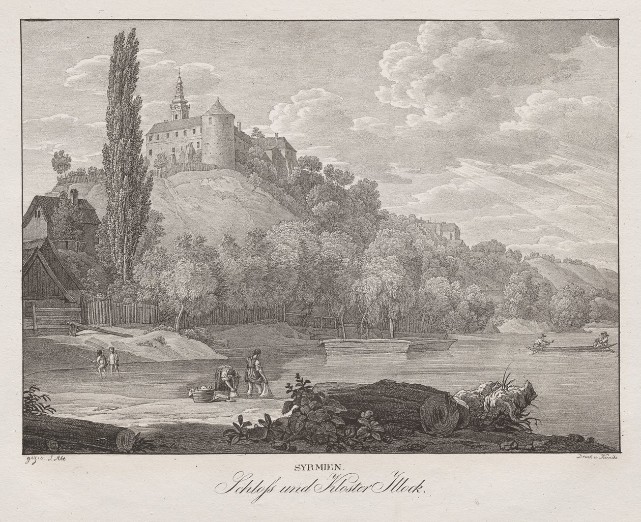 Syrmien, Schloss und Kloster Illock von Jakob Alt