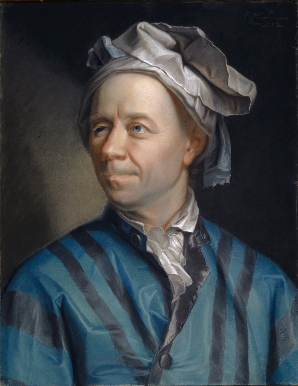 Porträt von Leonhard Euler (1707-1783) von Jakob Emanuel Handmann