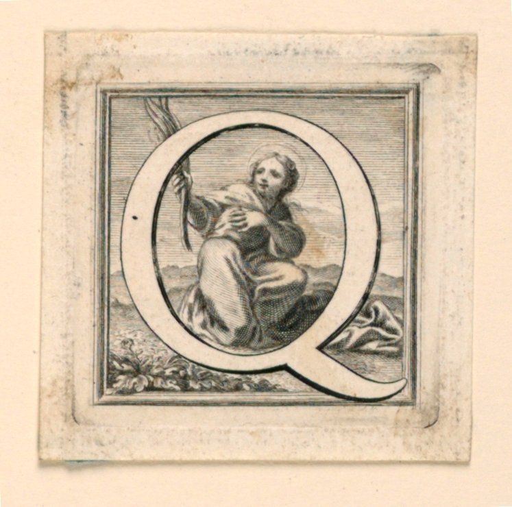 Dekorierter Großbuchstabe Q von Jakob Frey
