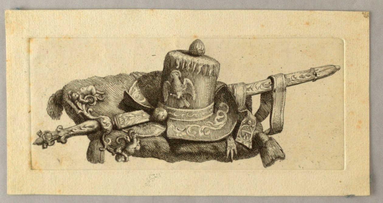Vignette, Ein gesegnetes Schwert und Hut von Jakob Frey