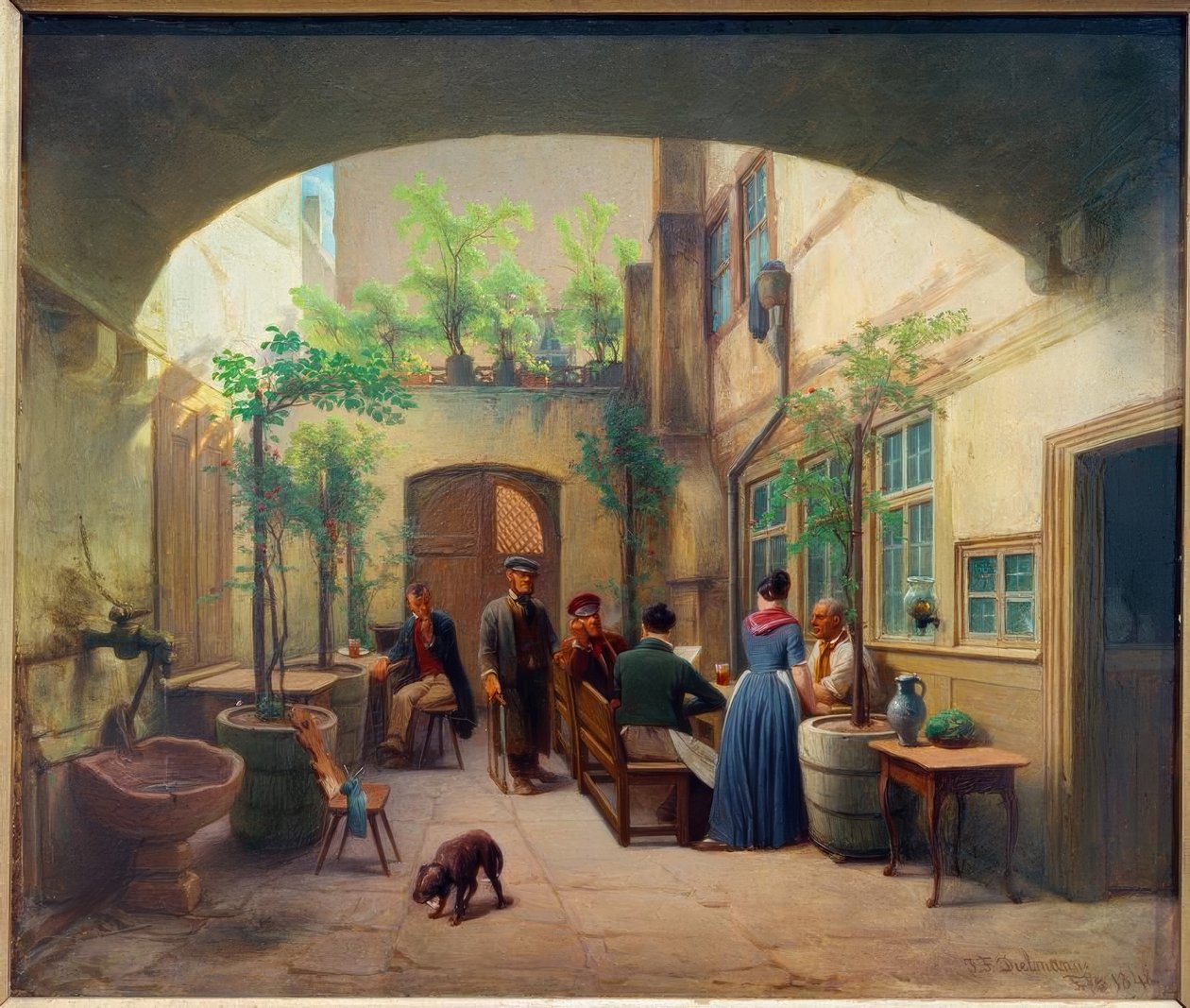 Das Brauhaus in der Gelnhäuser Gasse von Jakob Fürchtegott Dielmann