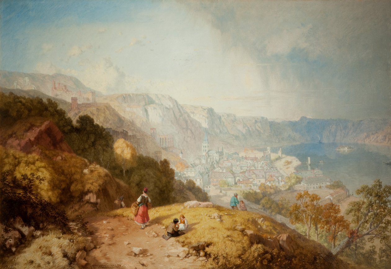 Bacharach am Rhein, 1865 von James Baker Pyne