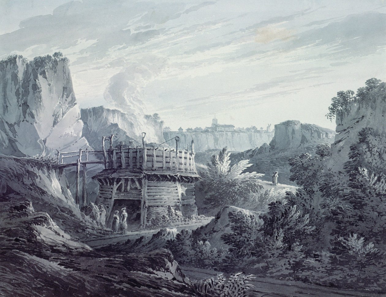 Landschaft mit einem Kalksteinbruch von James Bourne