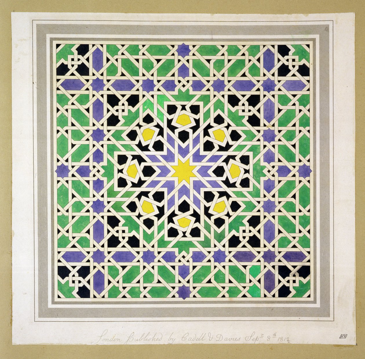 Mosaikdesign aus der Alhambra, aus 