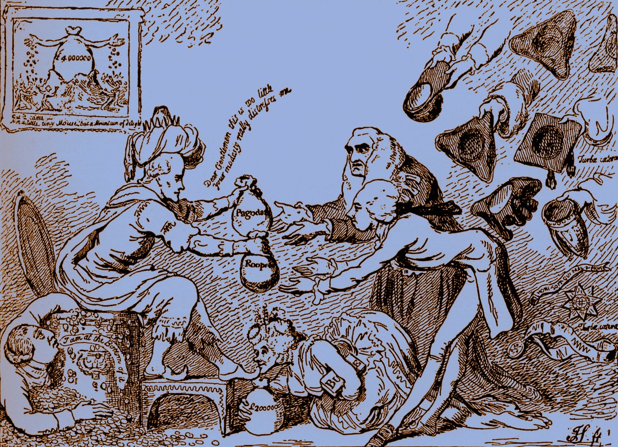 Reichtum der indischen Nabobs - Karikatur von Gillray von James Gillray