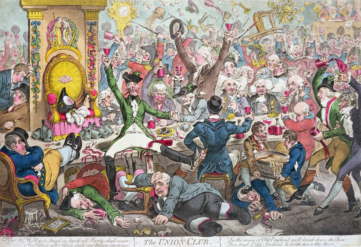 Der Union Club, 1801 von James Gillray