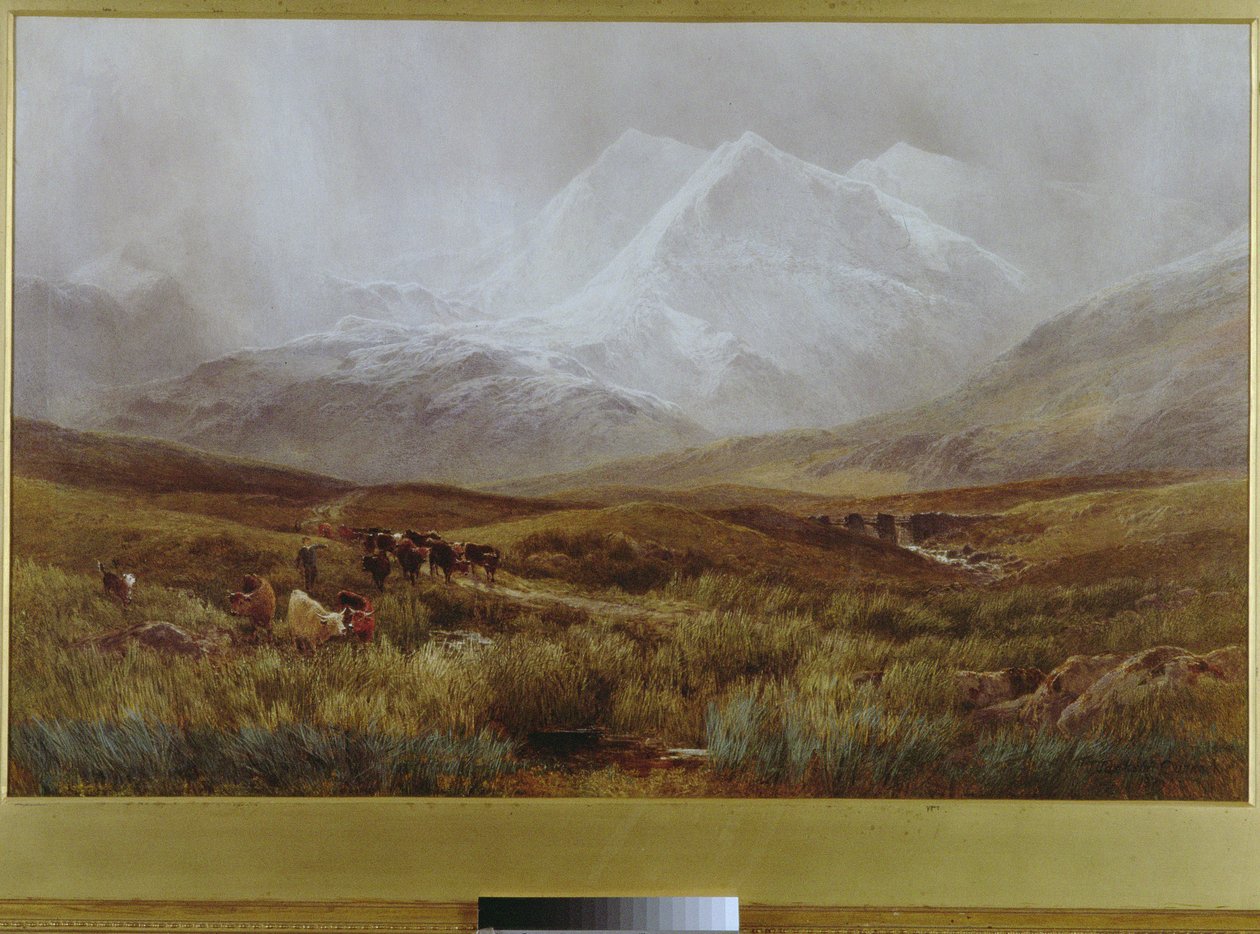Schneesturm über Snowdon, 1879 von James Jackson Curnock