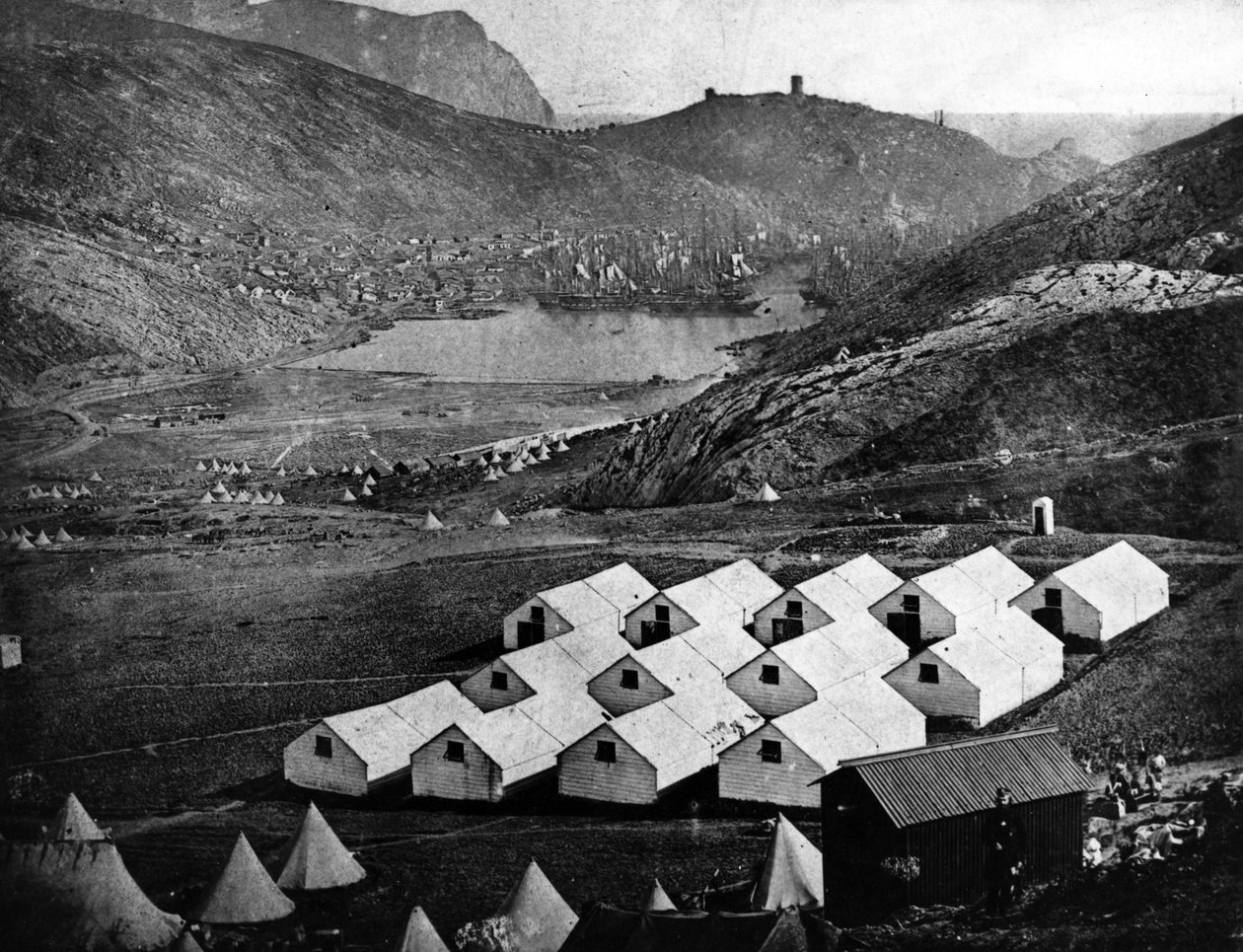 Britisches Armeelager in Balaklawa, 1855 von James Robertson