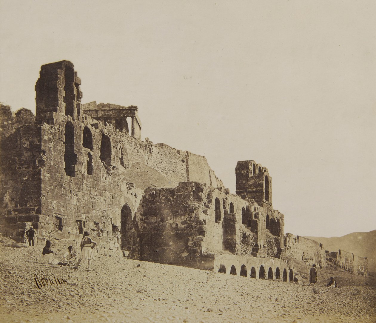 Ansicht des Odeons des Herodes Atticus von Südwesten von James Robertson