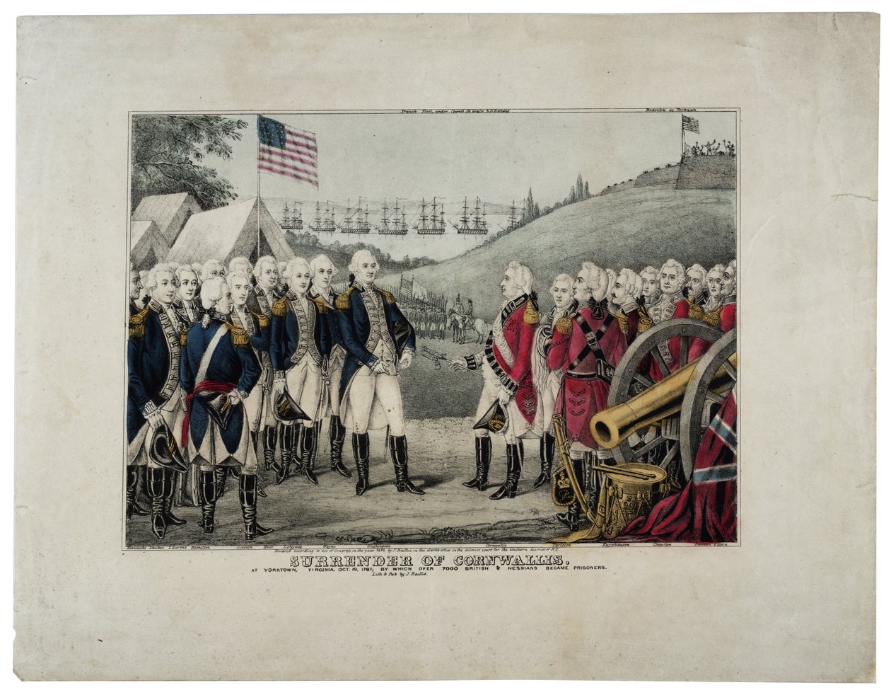 Kapitulation von Cornwallis, 1845 von James S. Baillie