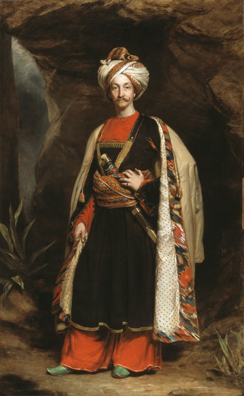 Kapitän Colin Mackenzie in seiner afghanischen Kleidung, ca. 1842 von James Sant