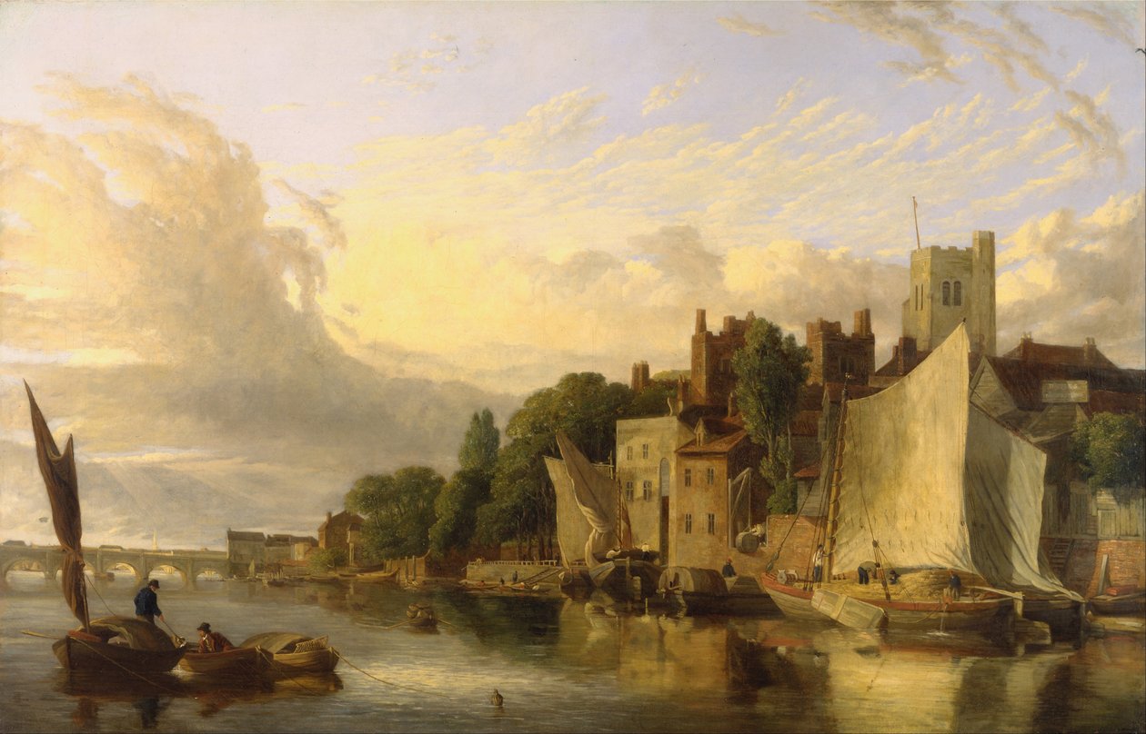 Lambeth vom Fluss aus in Richtung Westminster Bridge von James Stark