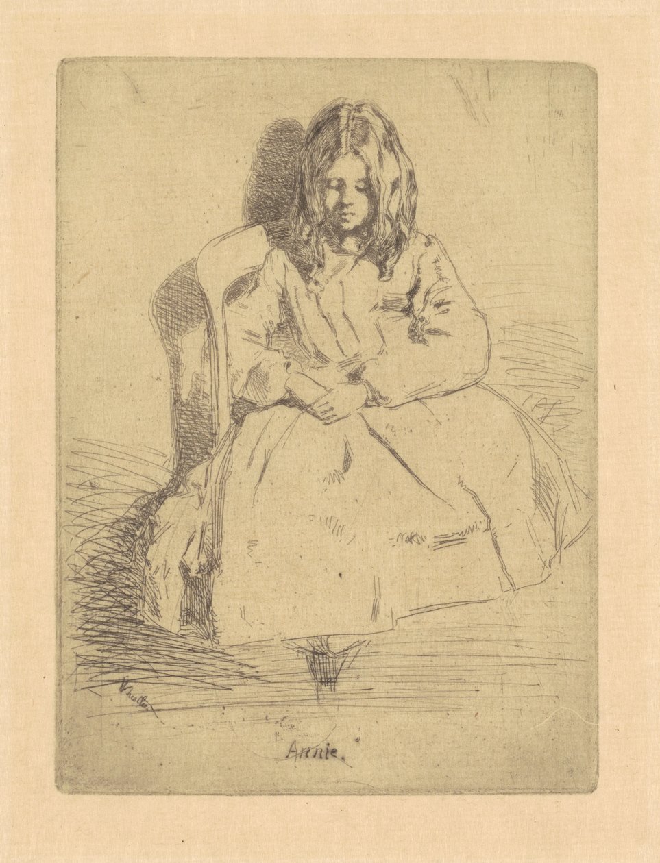 Annie, sitzend, 1858-1859 von James Abbott McNeill Whistler