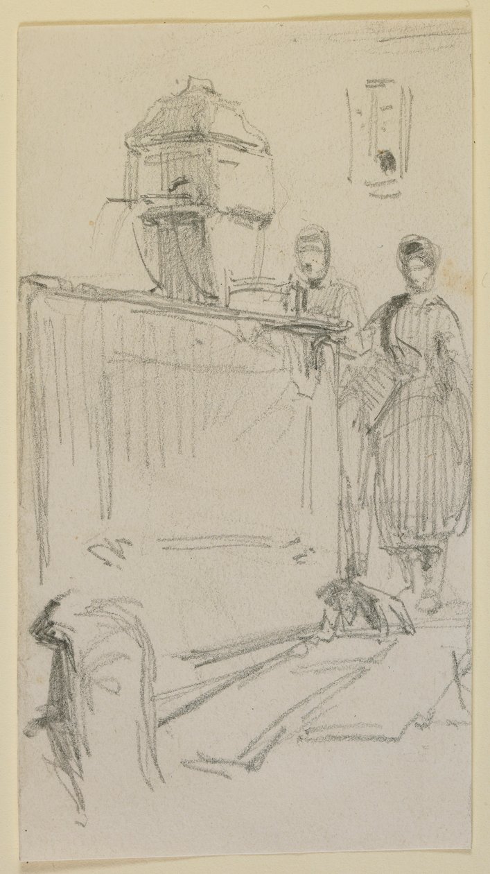 Figuren an einem Brunnen von James Abbott McNeill Whistler