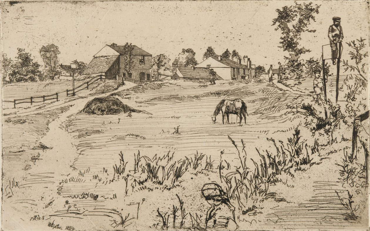 Landschaft mit Pferden von James Abbott McNeill Whistler