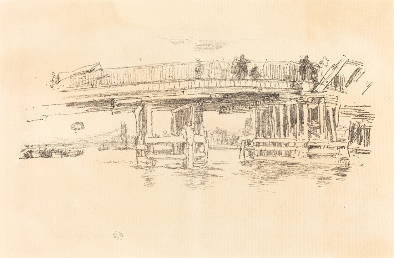 Alte Battersea-Brücke, 1879-1887 von James Abbott McNeill Whistler