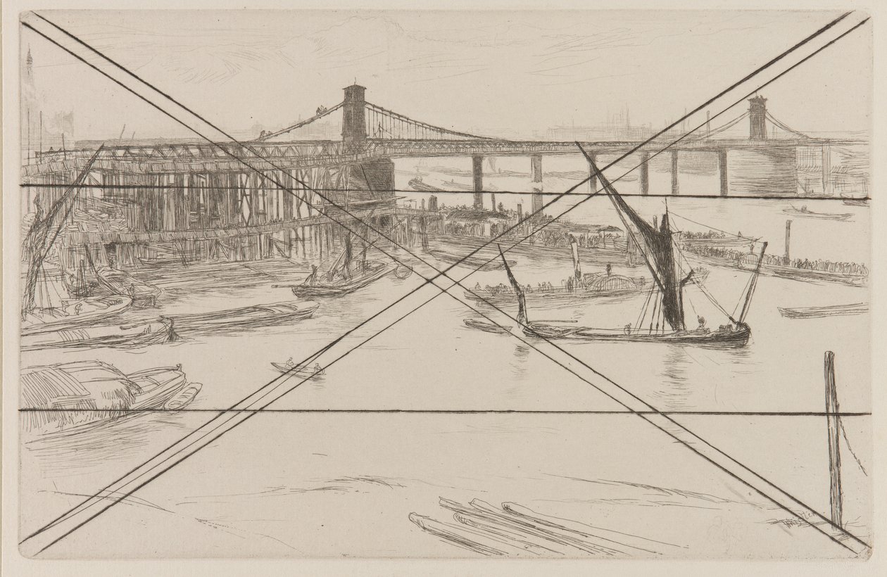 Alte Hungerford-Brücke von James Abbott McNeill Whistler