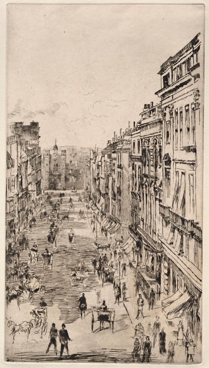 St. James Straße von James Abbott McNeill Whistler