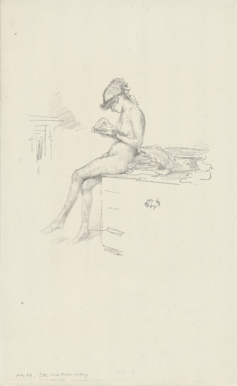 Das kleine nackte Modell, lesend von James Abbott McNeill Whistler