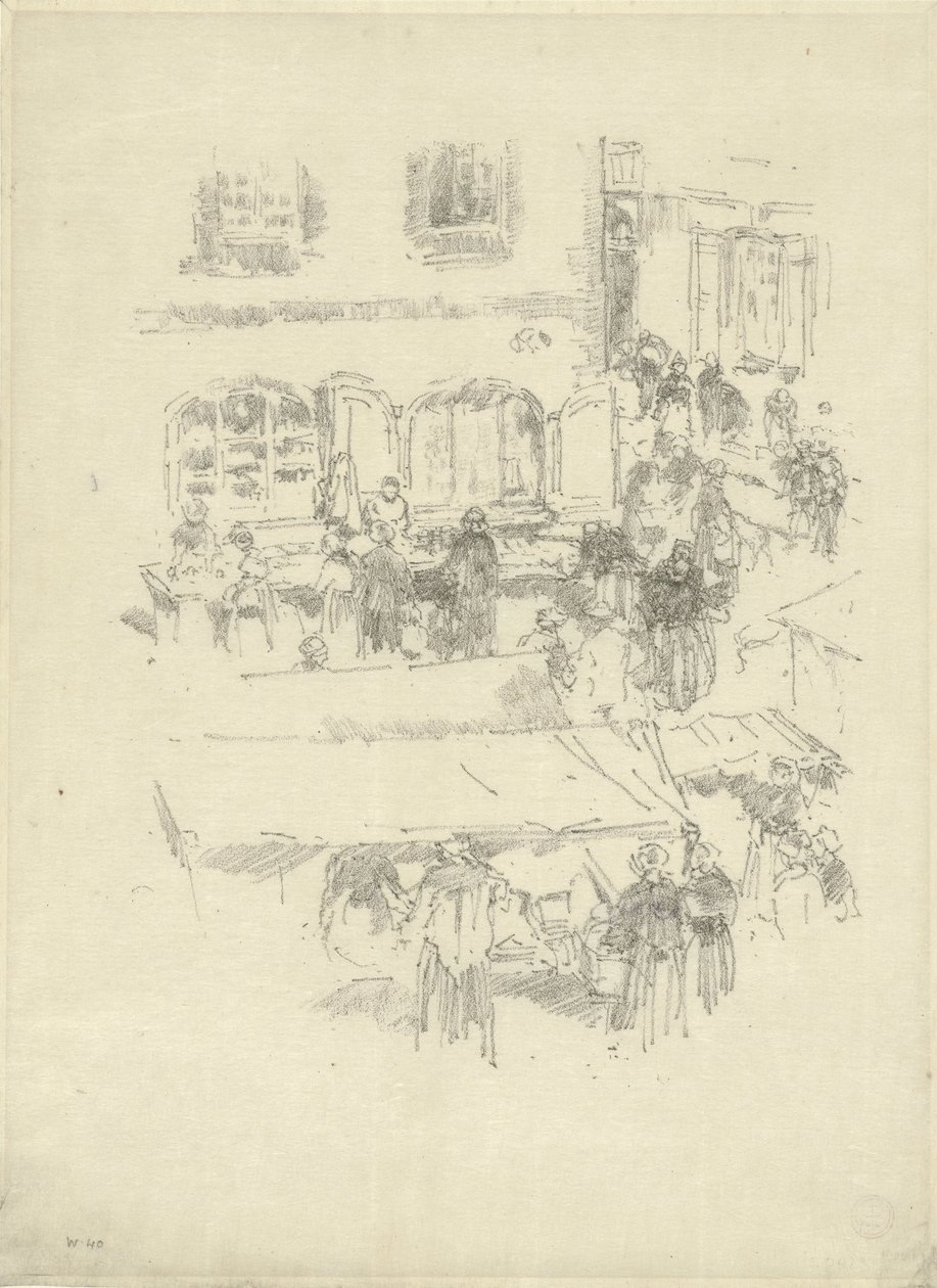 Der Marktplatz, Vitré von James Abbott McNeill Whistler