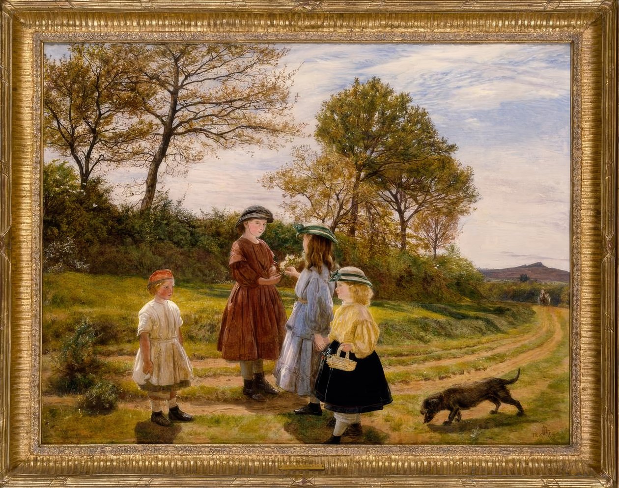 James Archer, Die Blumenpflücker / Gemälde, 1863 von James Archer