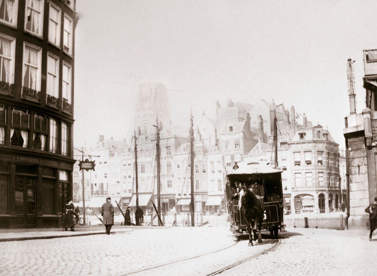 Pferdebahn, Rotterdam, 1898 von James Batkin