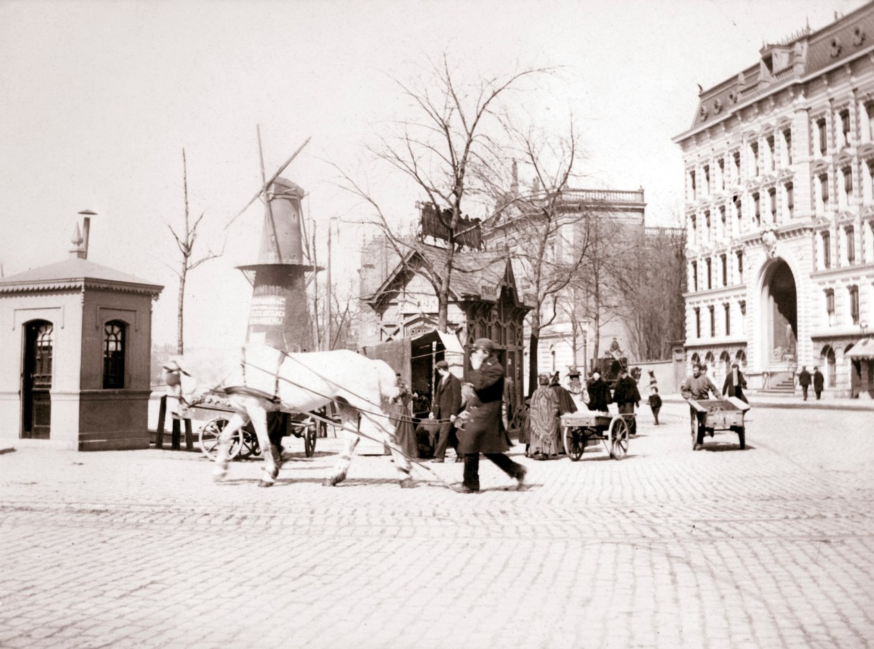 Mann mit Pferd, Rotterdam, 1898 von James Batkin
