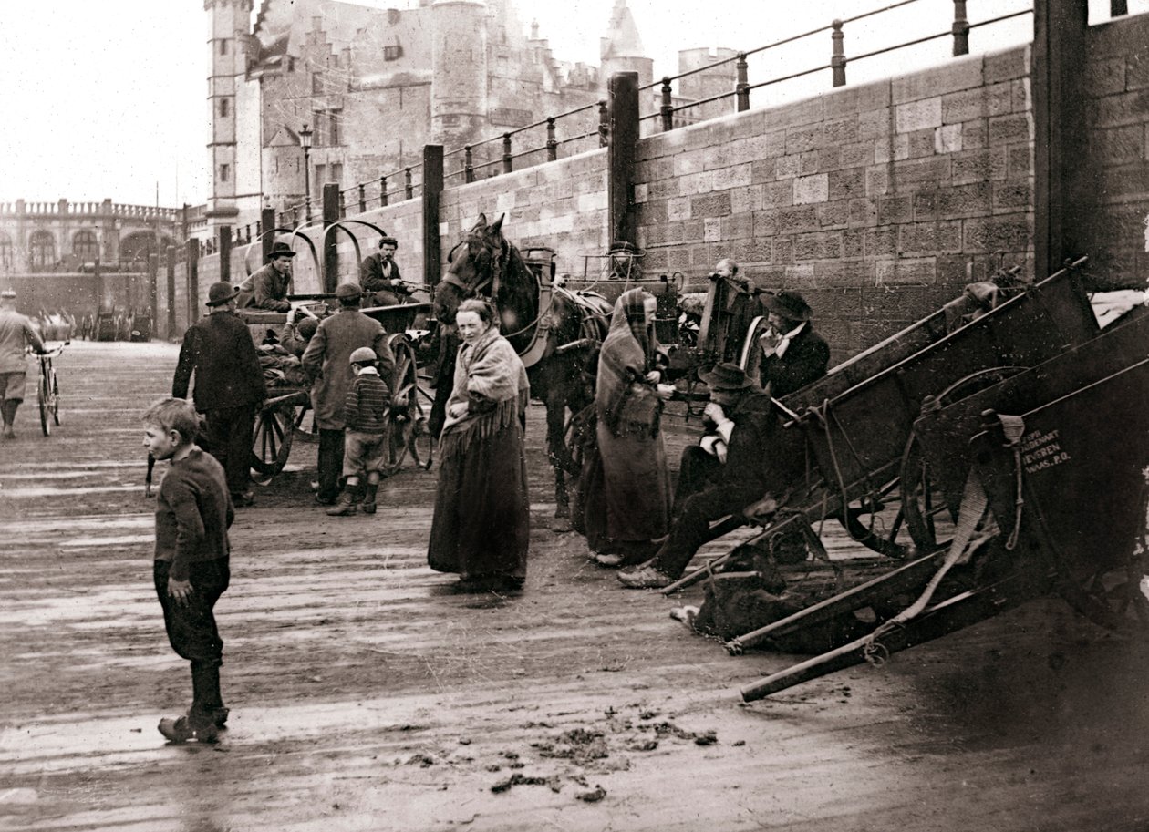 Straßenszene, Antwerpen, 1898 von James Batkin
