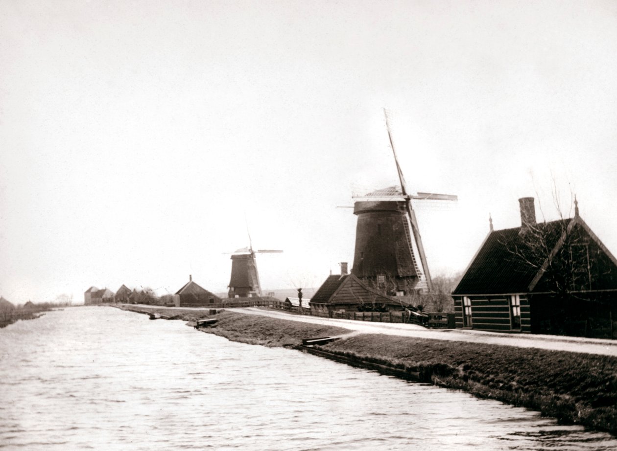 Windmühlen, Laandam, Niederlande, 1898 von James Batkin