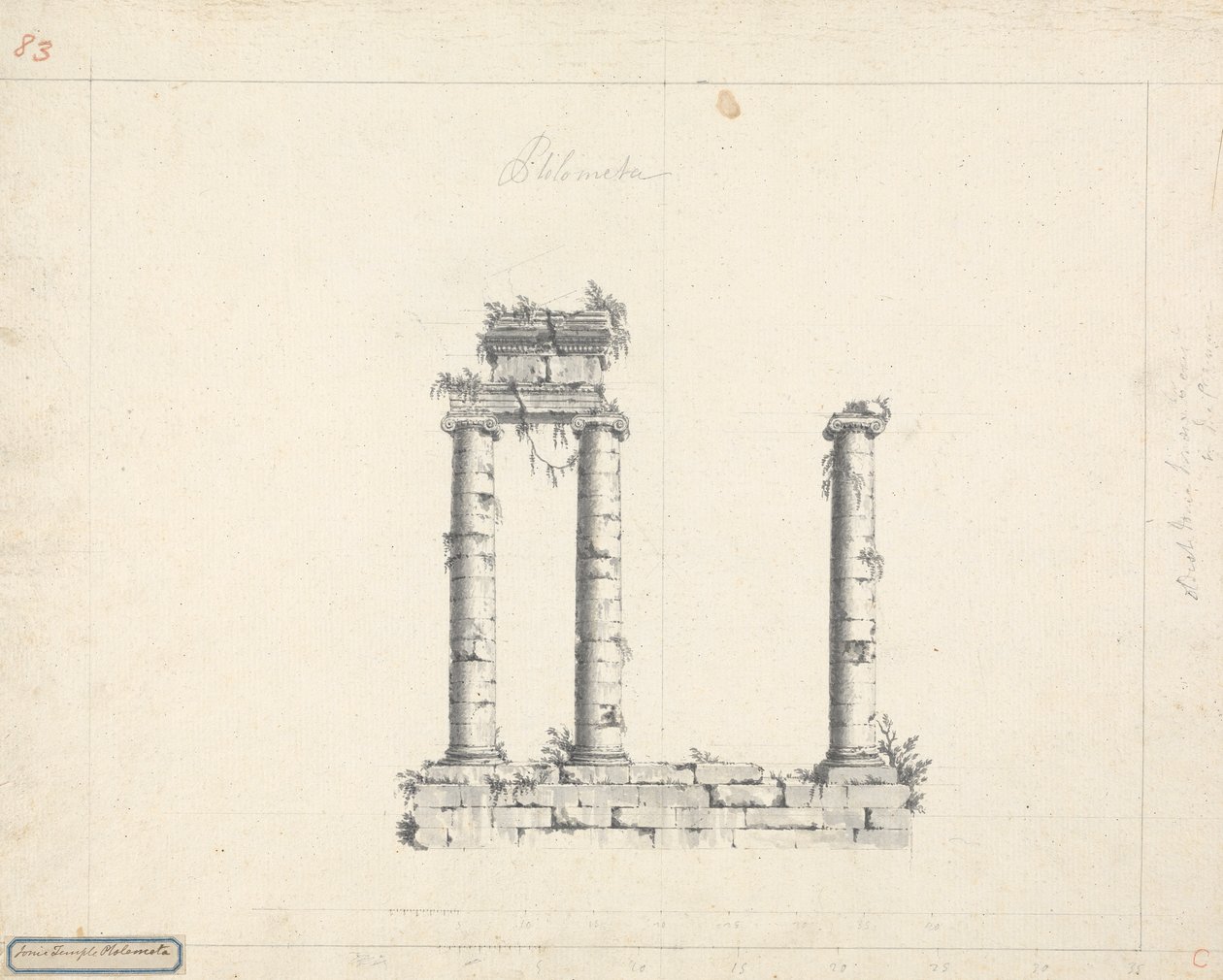 Ionischer Tempel Ptolmeta von James Bruce