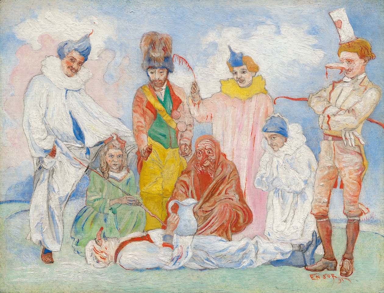 Baptême de masques, 1891 von James Ensor