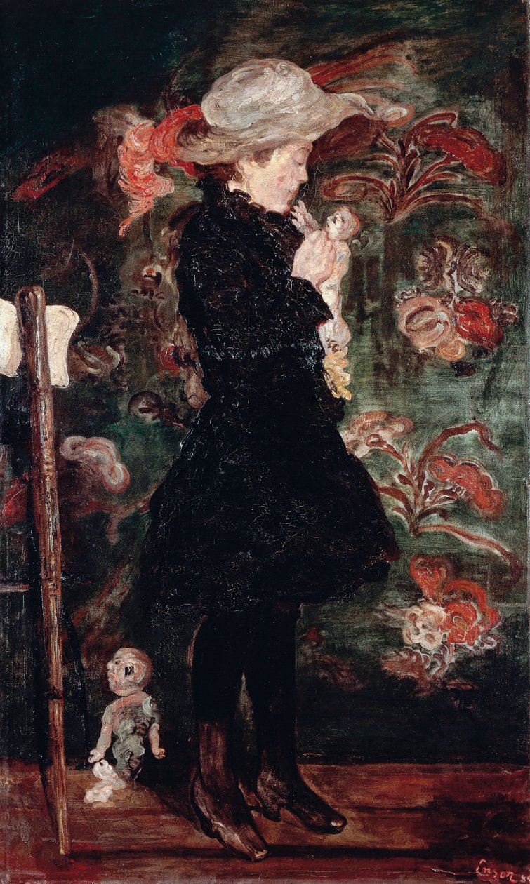 Kind mit Puppe von James Ensor