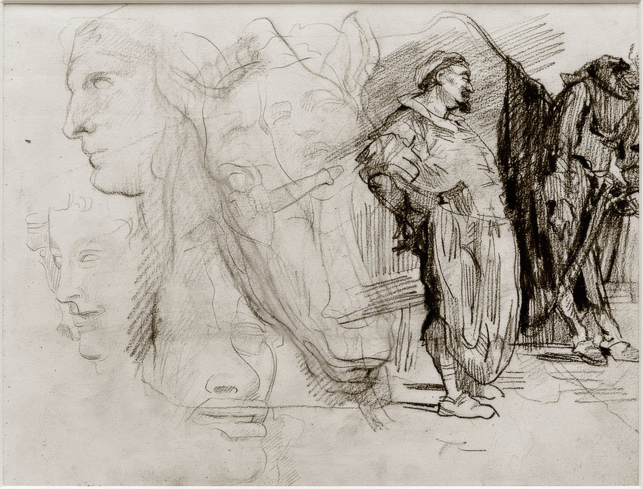 Don Quixote und Pferdekopf von James Sidney Ensor