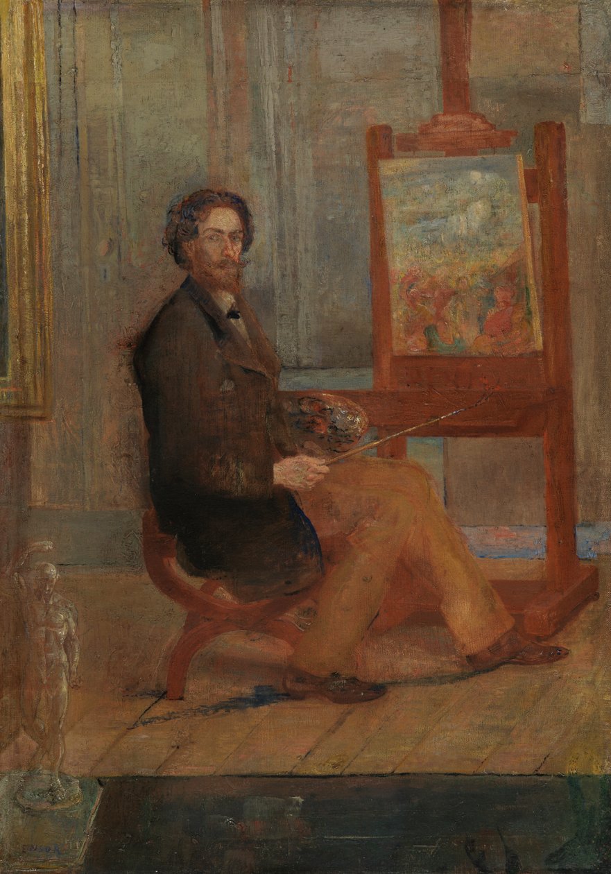 Ensor an seiner Staffelei von James Ensor