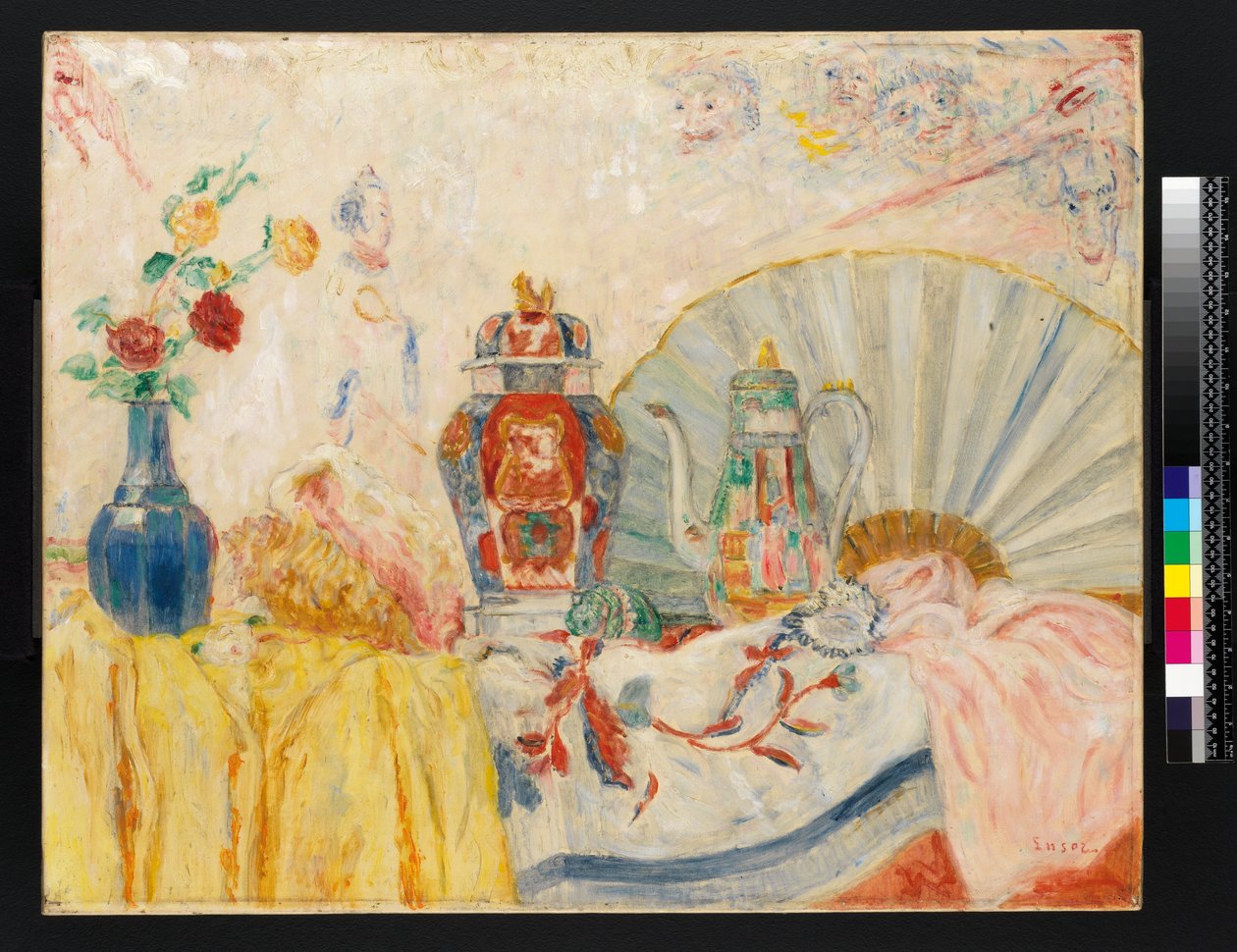 Stillleben mit chinesischer Keramik von James Ensor