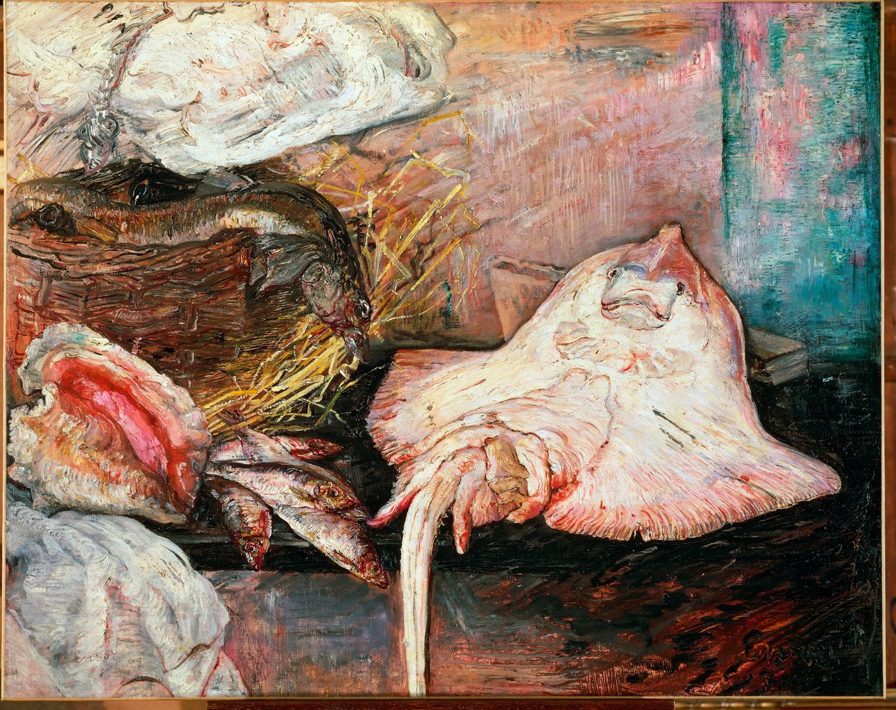 Stillleben mit Rochen von James Ensor