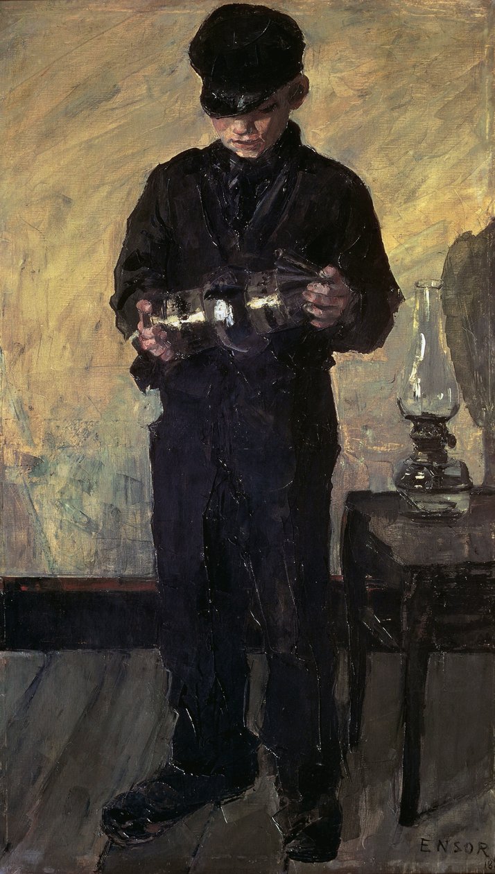 Der Lampenjunge (Der Laternenanzünder) von James Ensor
