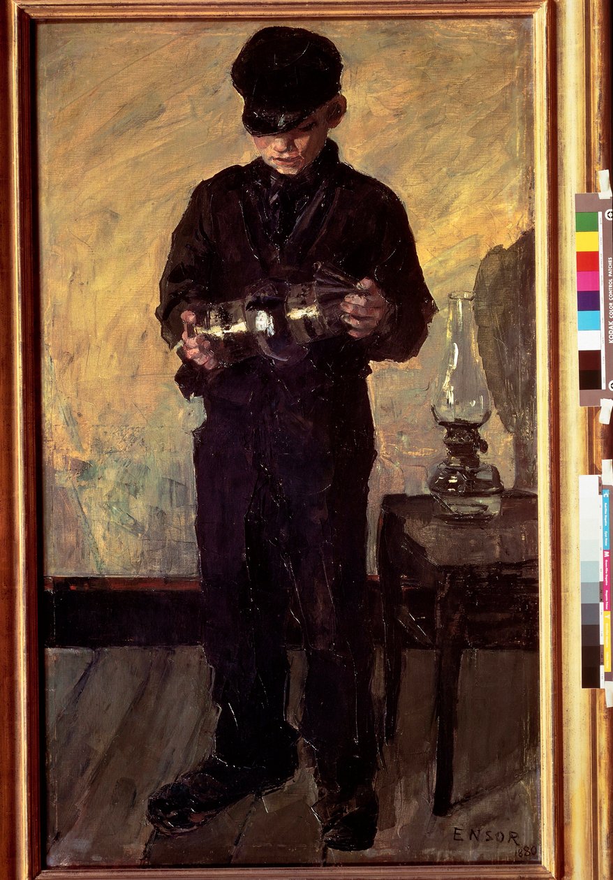 Der kleine Öllampen-Reparateur von James Ensor