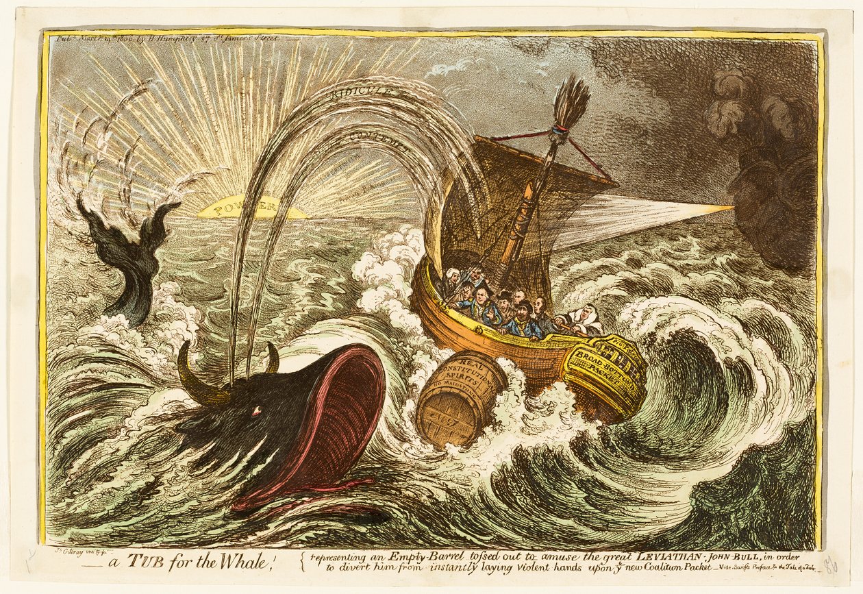 Eine Wanne für den Wal! von James Gillray
